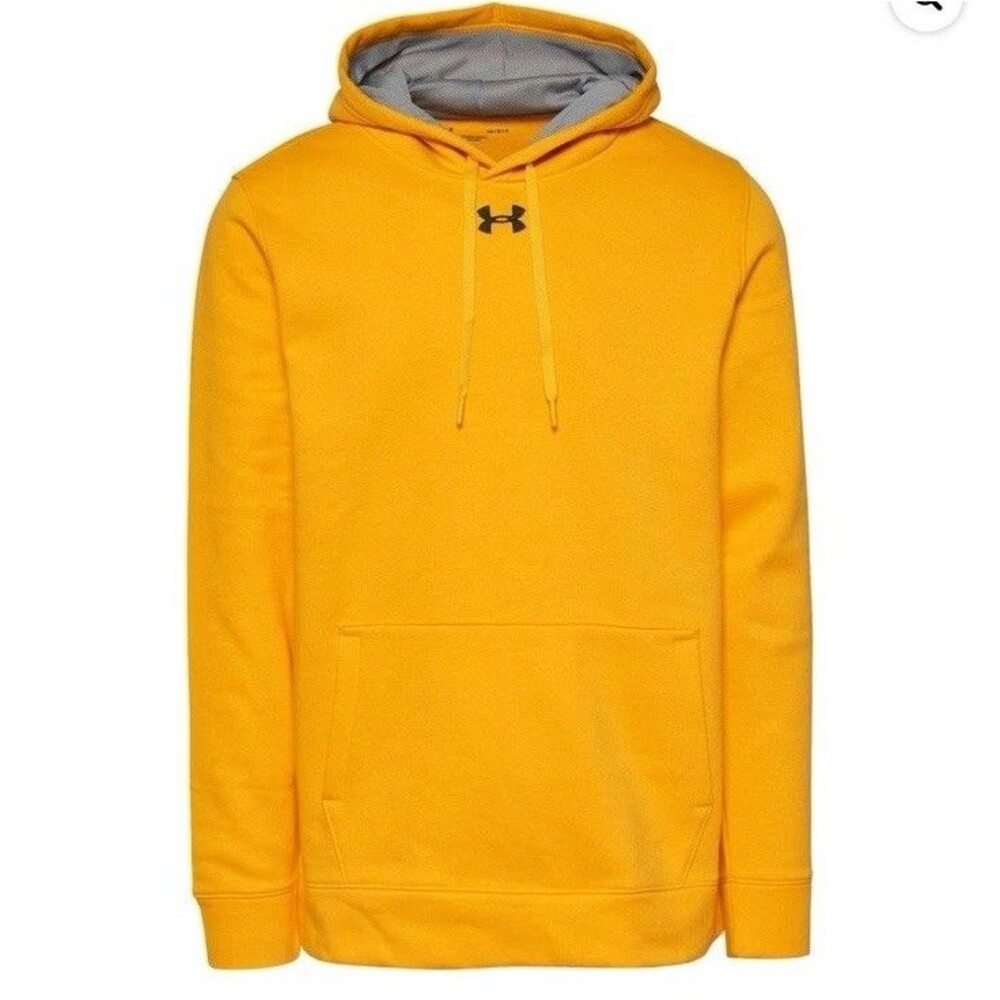 Under Armour Hustle Fleece Men's Pullover Hoodie Steeltown Gold Unisex XXL